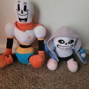 Undertale Stuffed Plush Toy Set - Orange and Blue